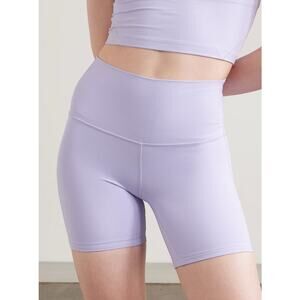 LULULEMON Align High-Rise Shorts Elastic Waist Fitted Lavender Womens Size 10